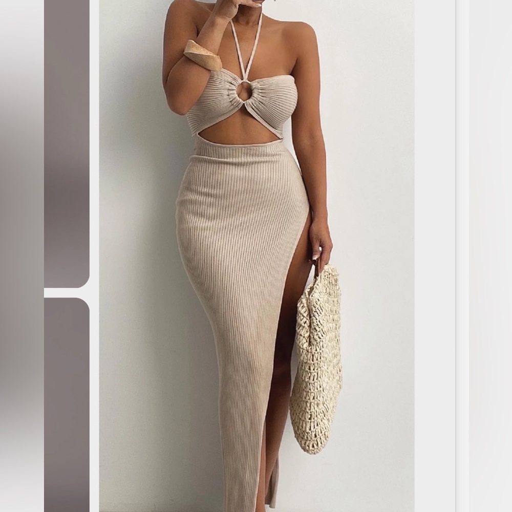 JLUXLABEL Tan Pencil Skirt Chic and Sophisticated